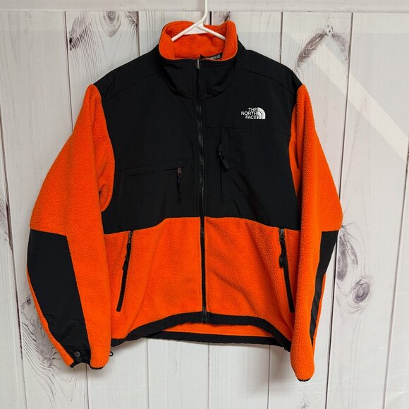 The North Face Men’s Denali Fleece Jacket M Orange/Black EUC - Picture 1 of 11